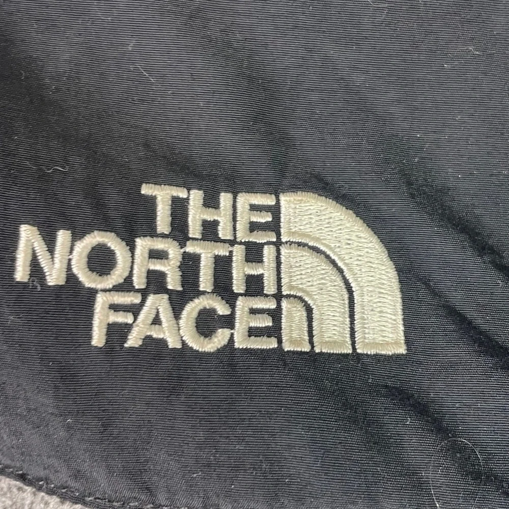The North Face Denali Jacket Mens L Gray Black Polartec Fleece Full Zip Coat